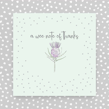 Scottish - A wee note of thanks greeting card (GR43)