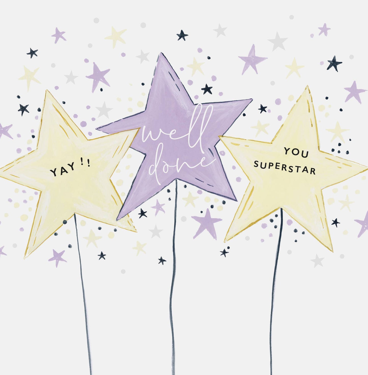 Card - Well Done You Superstar - 3 Balloons