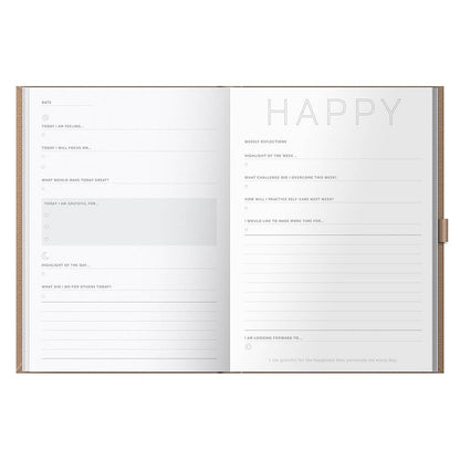 Gratitude Journal - 6 Month Undated Planner - Fabric Cover