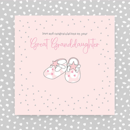 Congratulations on your new Great granddaughter greeting card (GR83)