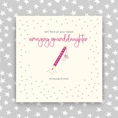 Well Done on your exams amazing Granddaughter Greeting Card (GR77)