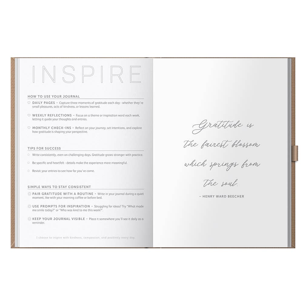 Gratitude Journal - 6 Month Undated Planner - Fabric Cover