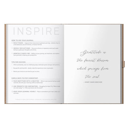Gratitude Journal - 6 Month Undated Planner - Fabric Cover