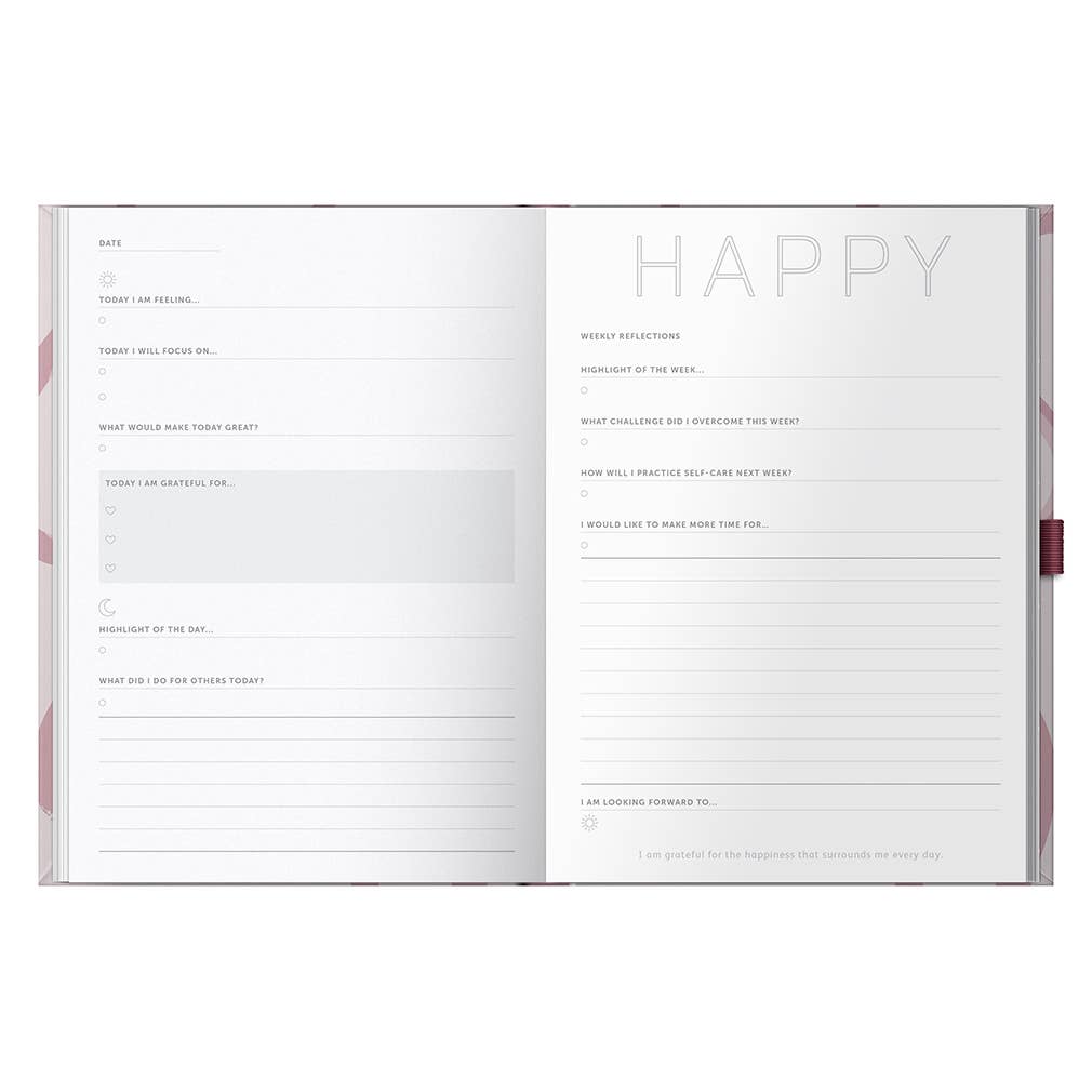 Gratitude Journal - 6 Month Undated Planner - Pink Ribbon