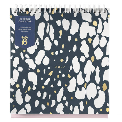 Desktop Calendar 2027 Charcoal Animal Spot - Busy B